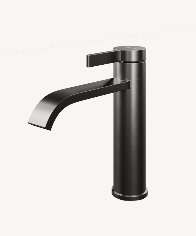 Mitigeur de lavabo Gun métal - Fiumina