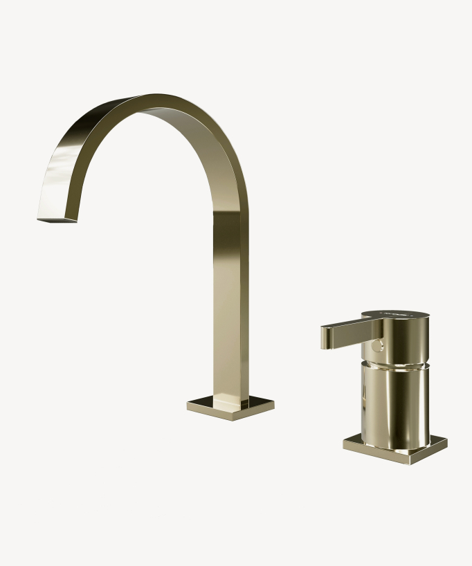Mitigeur de lavabo 2 trous  Champagne - Fiumina