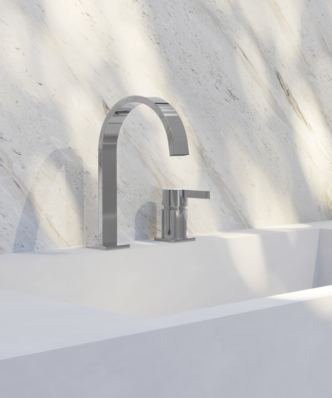 Mitigeur de lavabo 2 trous  Chromé - Fiumina