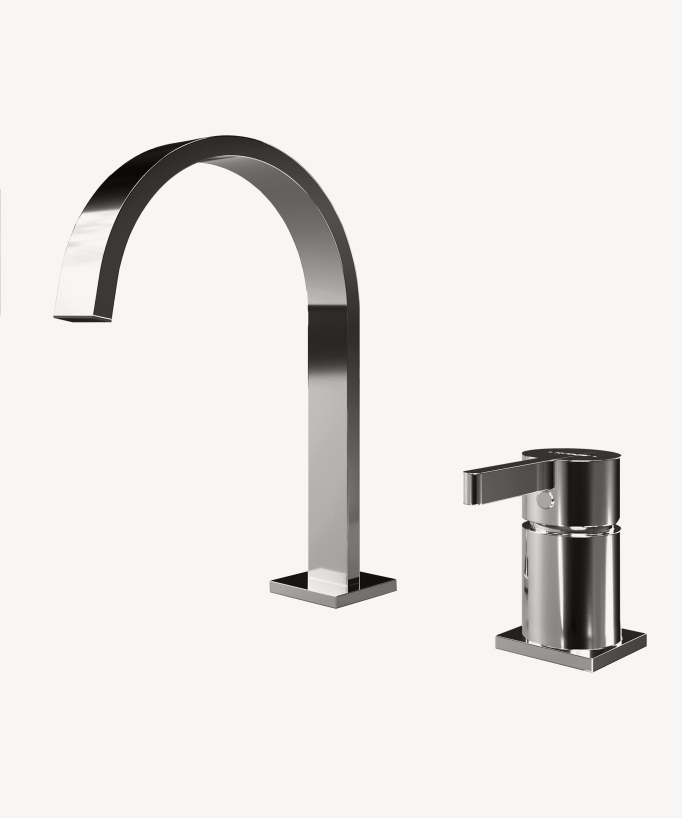 Mitigeur de lavabo 2 trous  Chromé - Fiumina