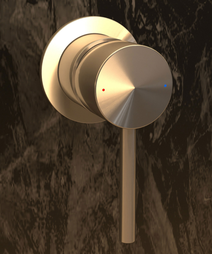 Mitigeur lavabo mural Nickel brossé - Corbeau