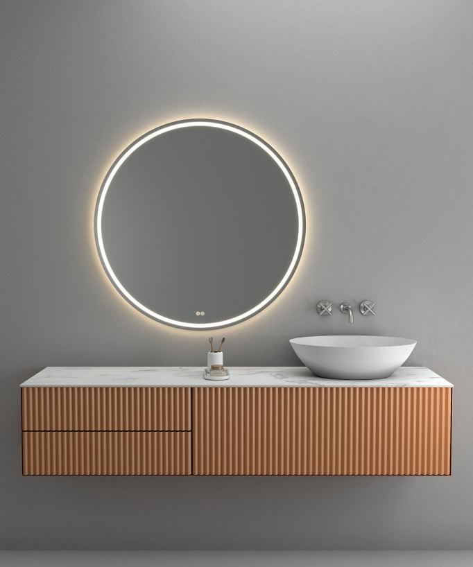 Robinet mélangeur lavabo mural Nickel brossé - Corbeau