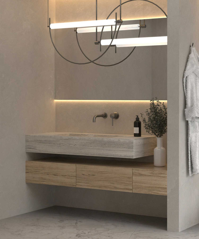Mitigeur lavabo mural Gun métal - Corbeau