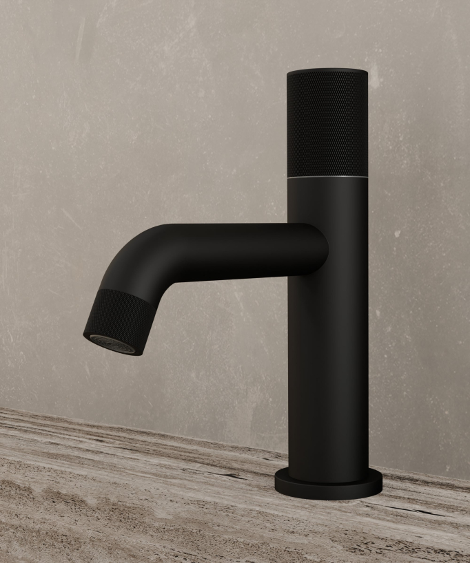 Mitigeur de lavabo design Noir - Leros