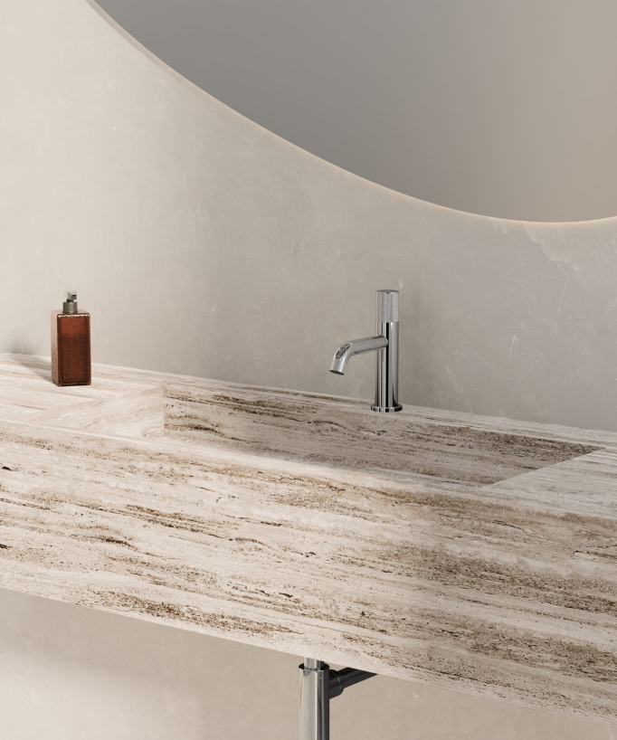 Mitigeur lavabo design Chromé - Leros