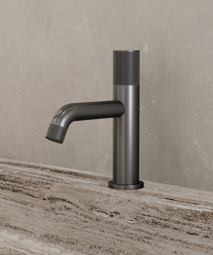 Mitigeur lavabo design Gun métal - Leros