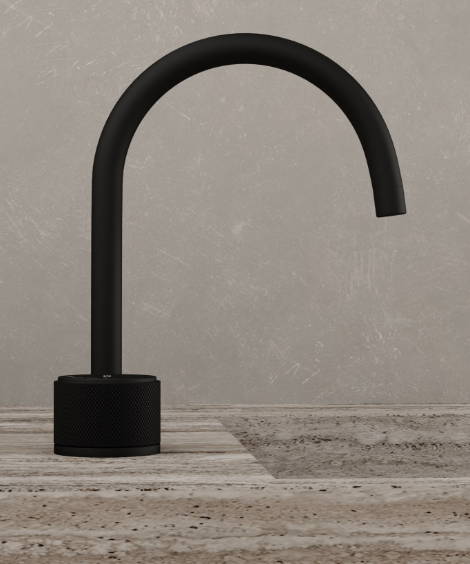 Mitigeur de lavabo 2 trous sans réglage de débit Noir - Leros