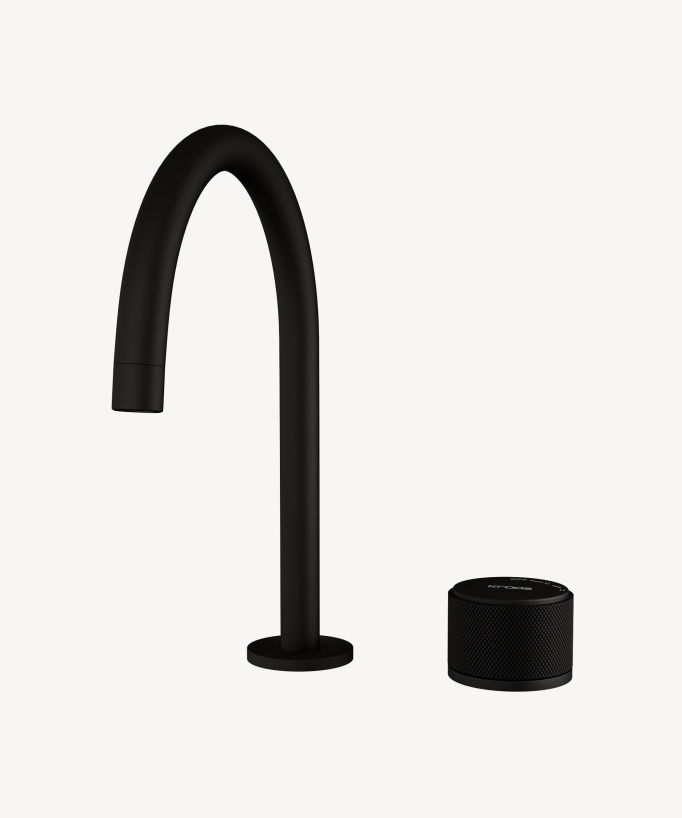 Mitigeur de lavabo 2 trous sans réglage de débit Noir - Leros