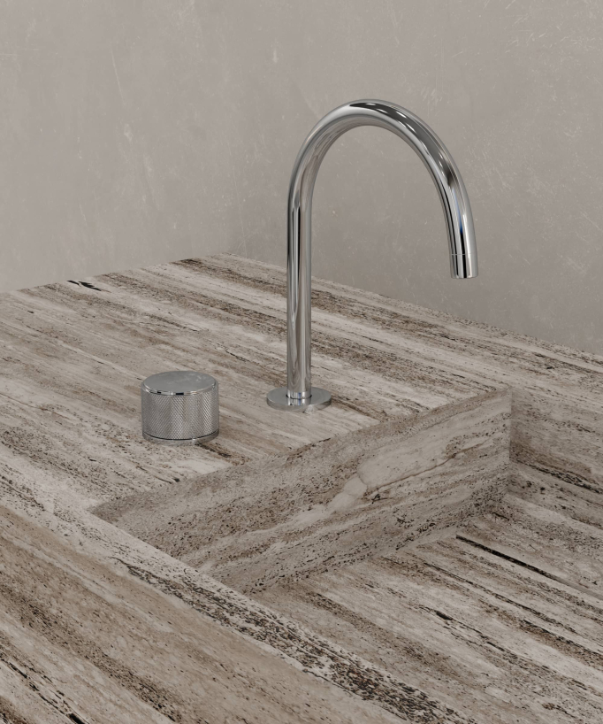 Mitigeur de lavabo 2 trous sans réglage de débit - Leros