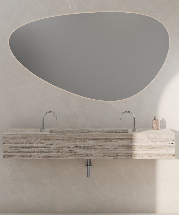 Mitigeur de lavabo 2 trous sans réglage de débit Chromé - Leros