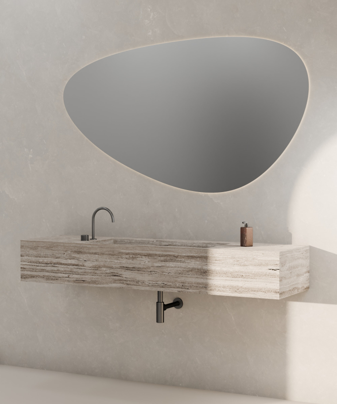 Mitigeur de lavabo 2 trous sans réglage de débit Gun métal - Leros