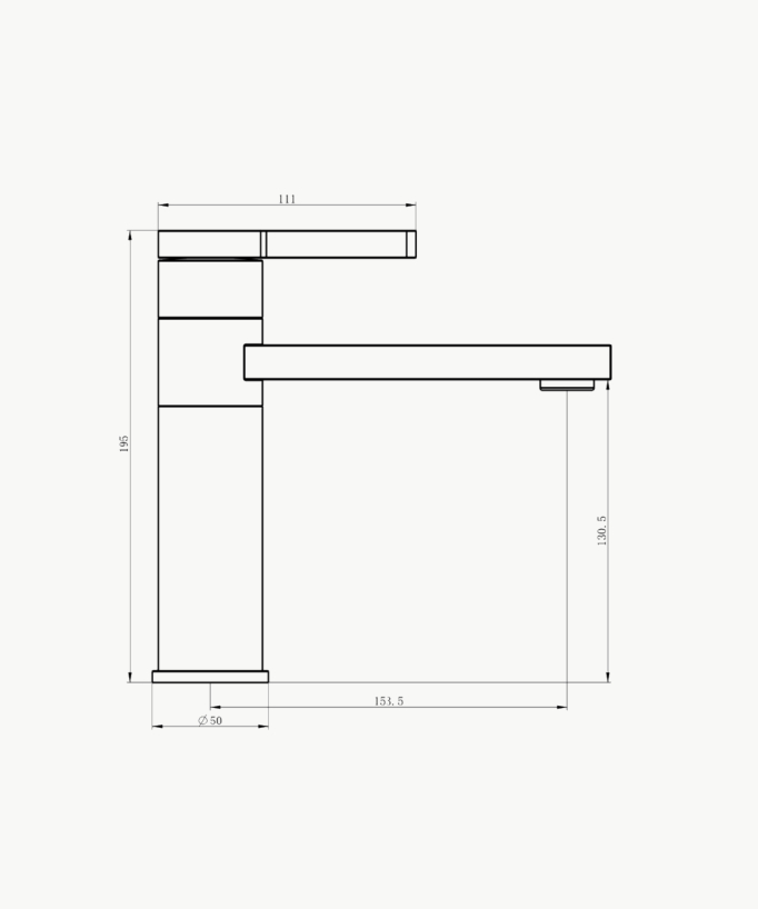 Robinet mitigeur lavabo Doré brossé - Mintaka