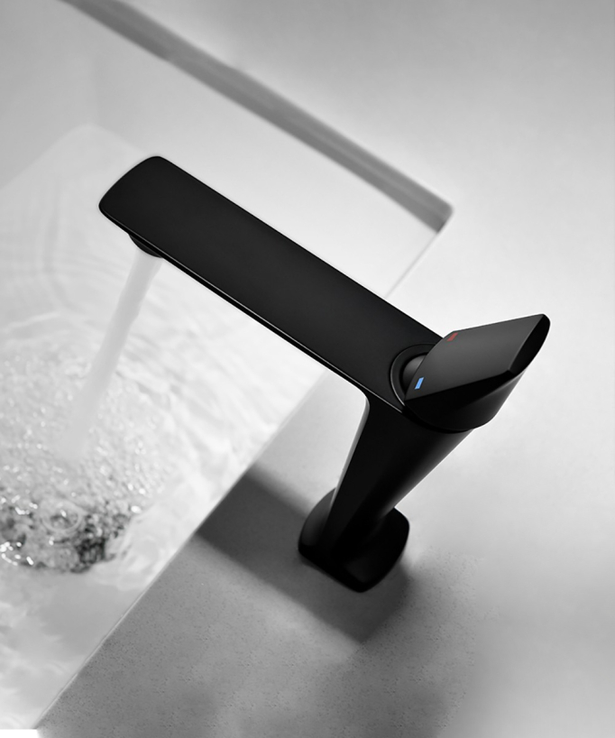 Mitigeur lavabo en laiton Noir - Tureis