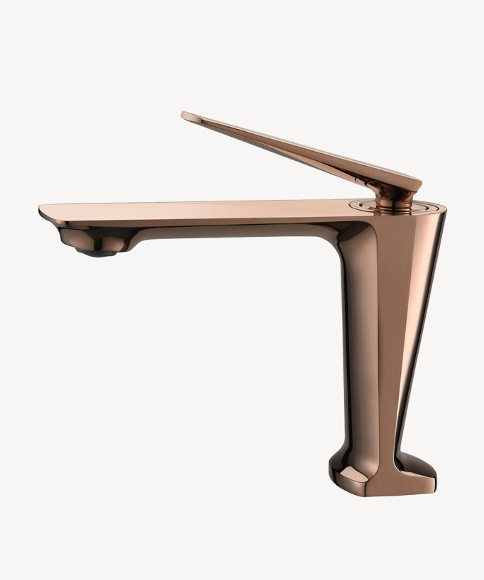 Robinet mitigeur lavabo moderne Or rose - Tureis