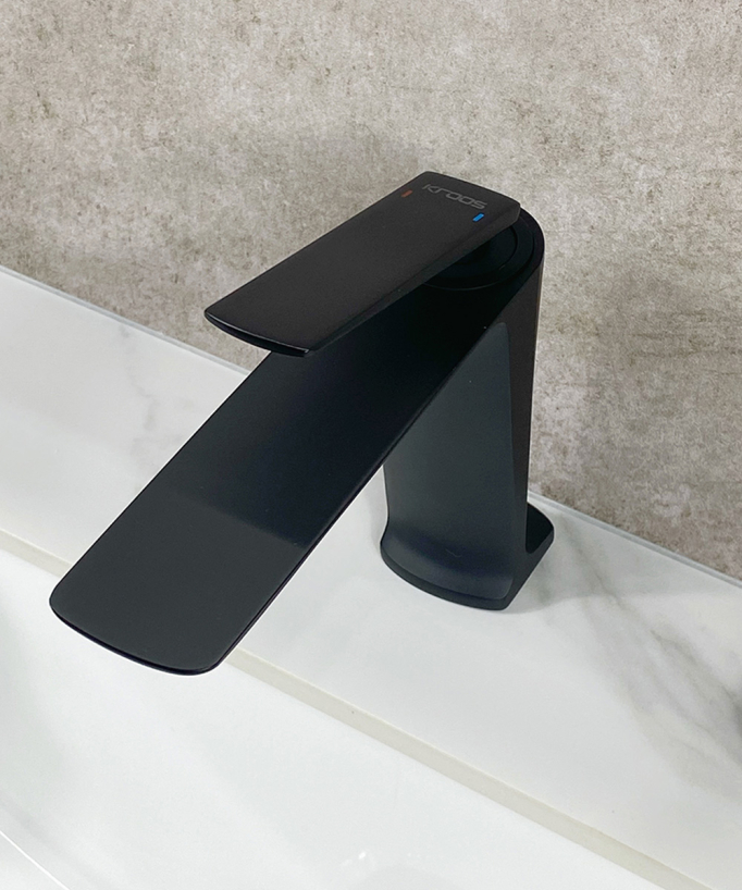Robinet mitigeur lavabo moderne Noir - Tureis
