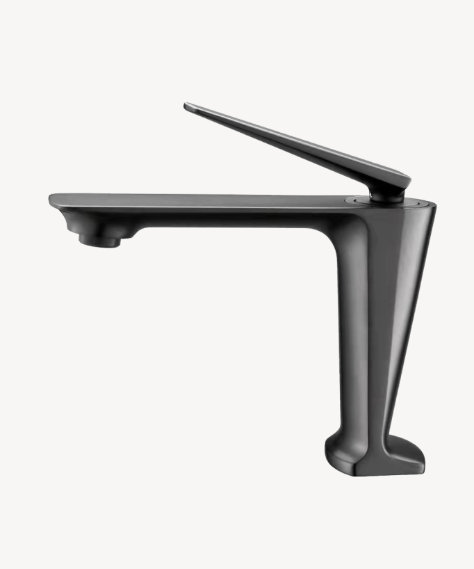 Robinet Robinet mitigeur lavabo moderne Gun métal - Tureis