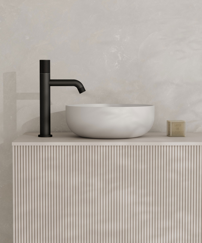 Robinet mitigeur vasque design Noir - Leros