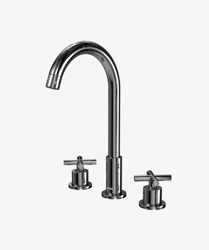 Robinet mélangeur lavabo sur plage Chromé - Corbeau