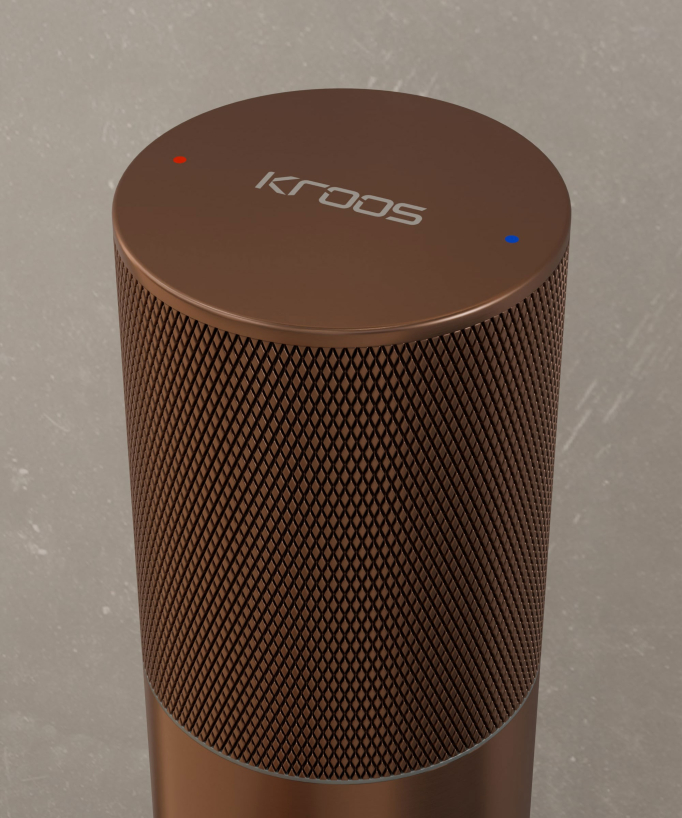 Mitigeur lavabo design Or rose brossé - Leros