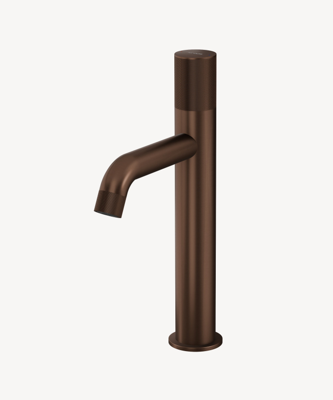 Robinet mitigeur vasque design Or rose brossé - Leros