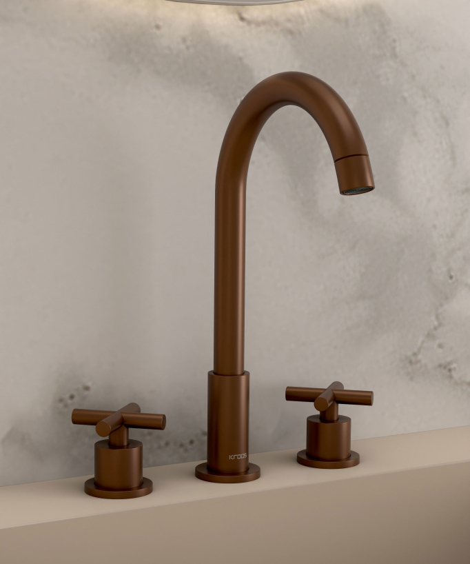 Robinet mélangeur lavabo sur plage - Corbeau