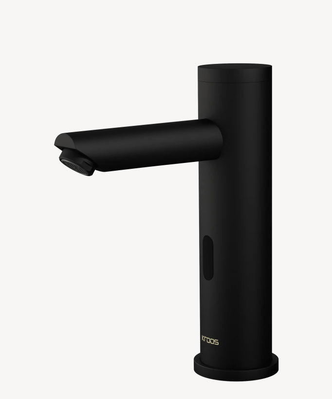 Robinet lavabo automatique moderne, eau froide Noir - Corbeau