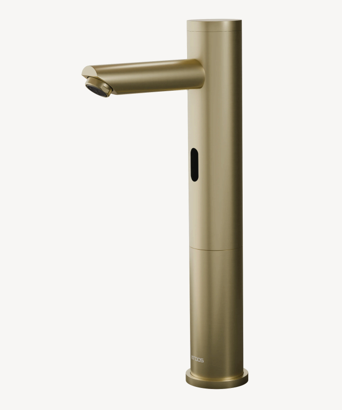 Mitigeur vasque automatique en laiton, eau froide,  Doré brossé - Corbeau