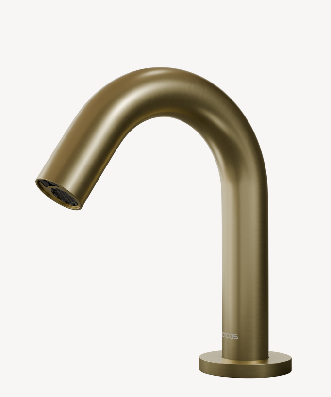 Robinet automatique de lavabo, eau froide Doré brossé - Corbeau