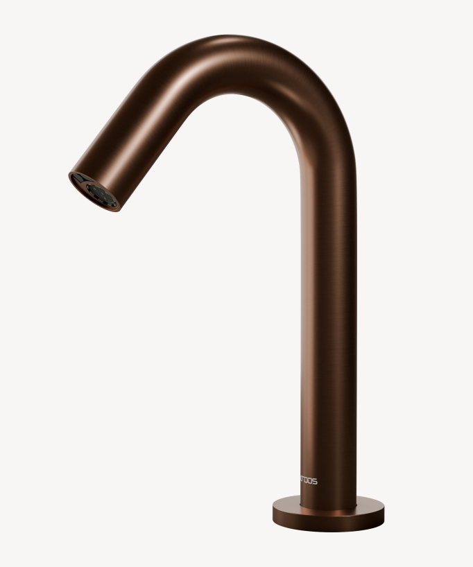 Robinet automatique pour vasque à poser , eau froide Or rose brossé - Corbeau