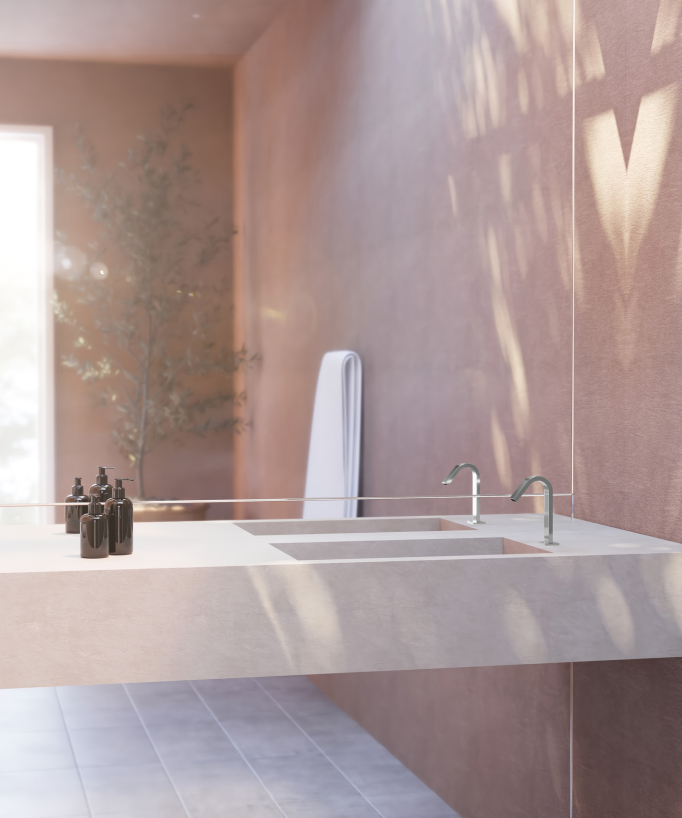 Robinet lavabo automatique, eau froide Chromé - Fiumina