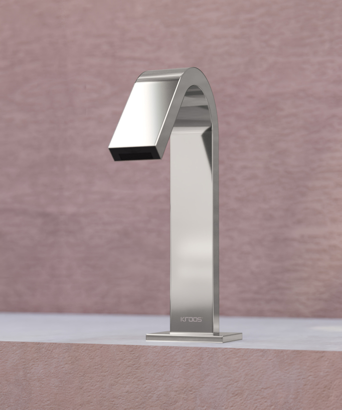 Robinet lavabo automatique, eau froide Chromé - Fiumina