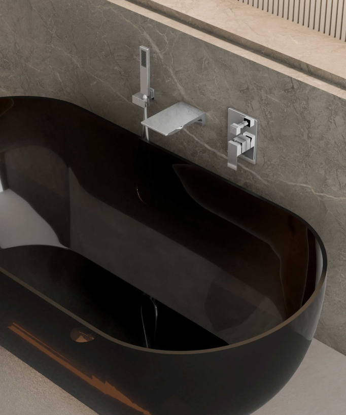 Mitigeur de baignoire à encastrer Chromé - Thilia