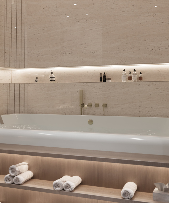 Mitigeur de bain à encastrer Doré brossé - Fiumina