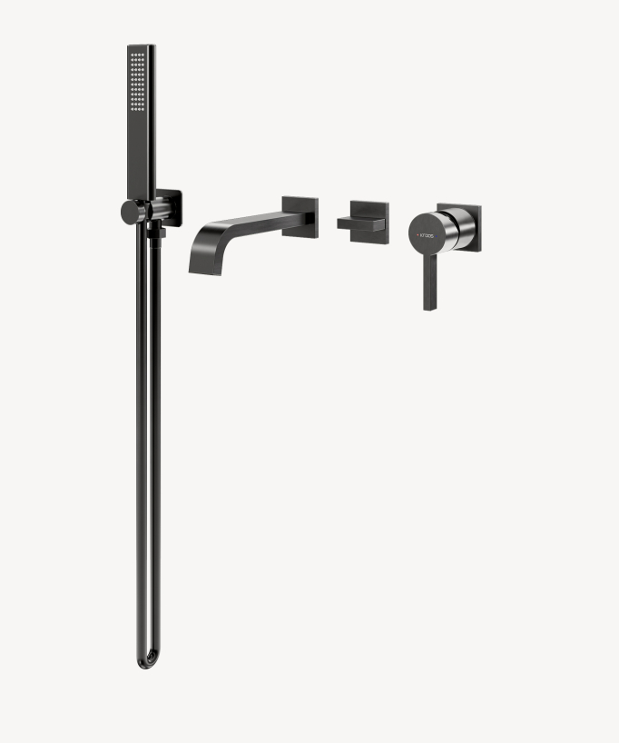 Mitigeur de bain à encastrer Gun métal - Fiumina