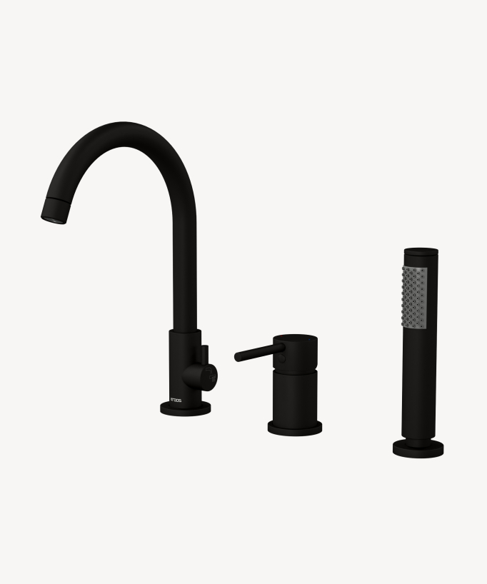 Mitigeur de bain sur plage 3 trous Noir - Corbeau