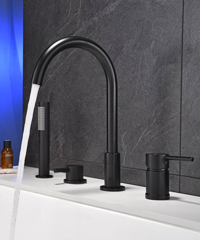 Mitigeur de bain sur plage 4 trous Noir - Corbeau