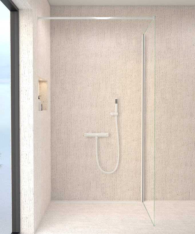 Mitigeur thermostatique de douche mural Blanc - Corbeau