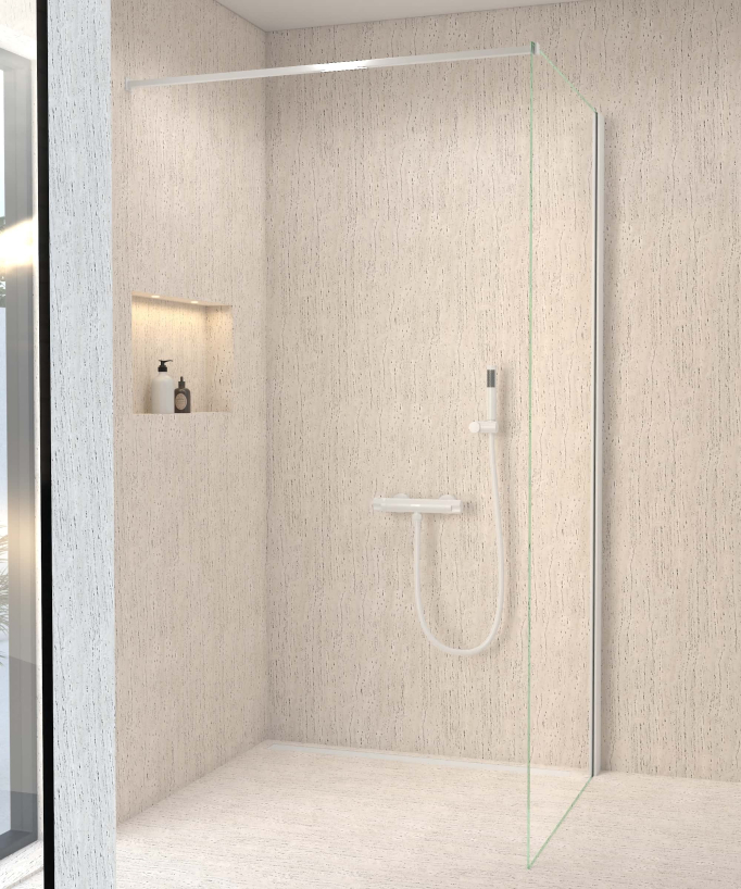 Mitigeur thermostatique de douche mural Blanc - Corbeau