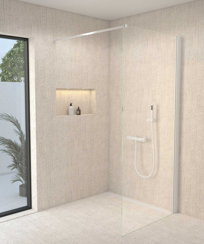 Mitigeur thermostatique de douche mural Blanc - Corbeau