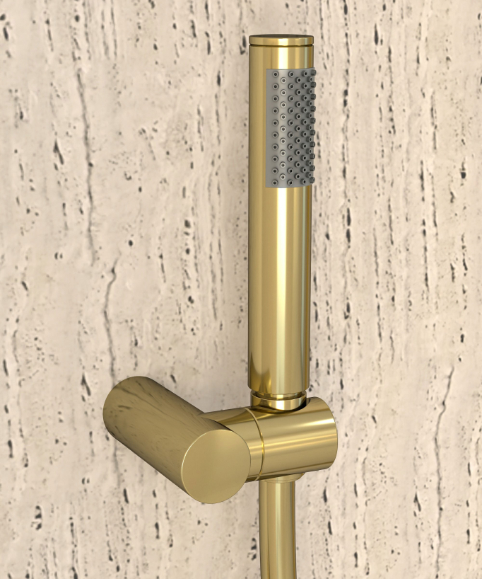 Mitigeur thermostatique de douche mural Doré - Corbeau
