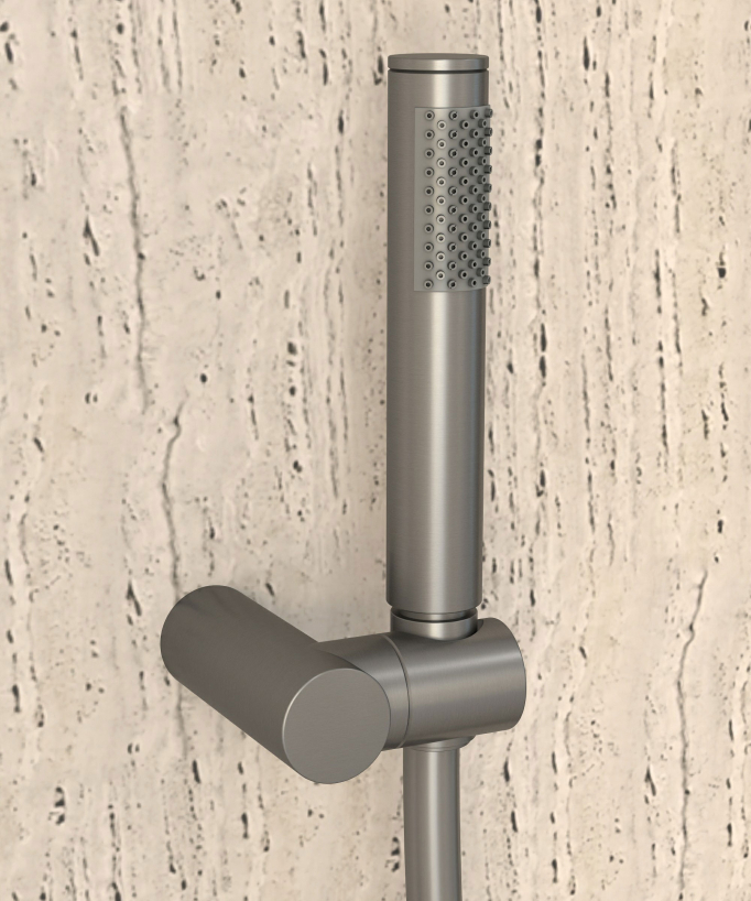 Mitigeur thermostatique de douche mural Gun métal - Corbeau