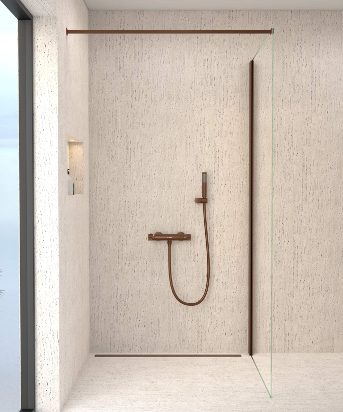 Mitigeur thermostatique de douche mural - Corbeau