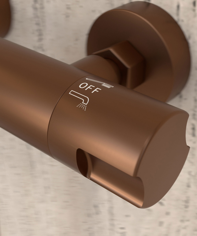Mitigeur thermostatique de douche mural - Corbeau