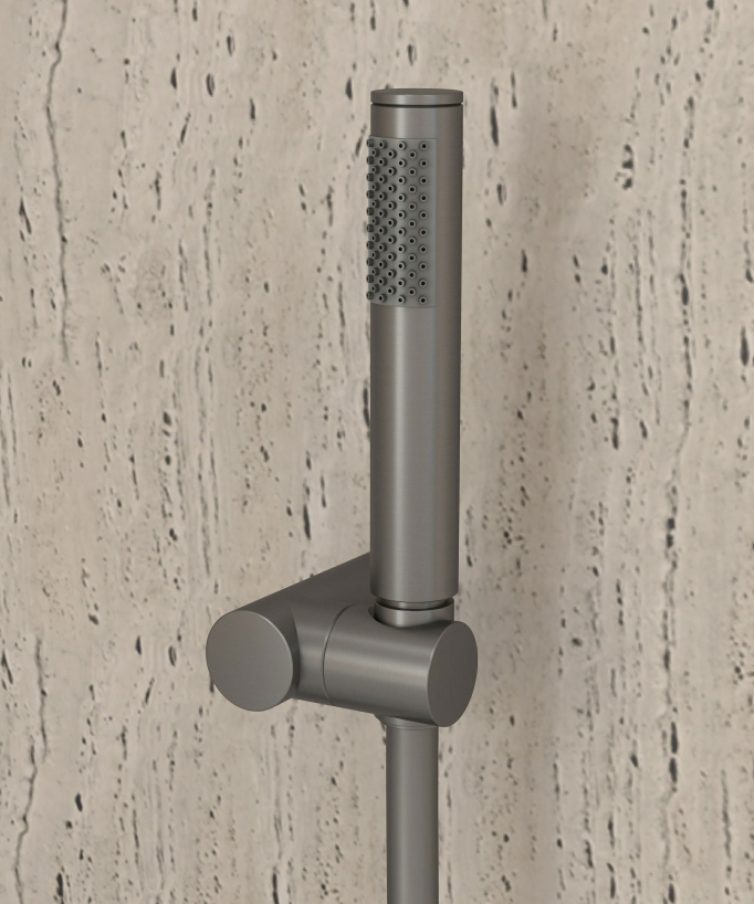 Mitigeur thermostatique de baignoire mural Gun métal - Corbeau