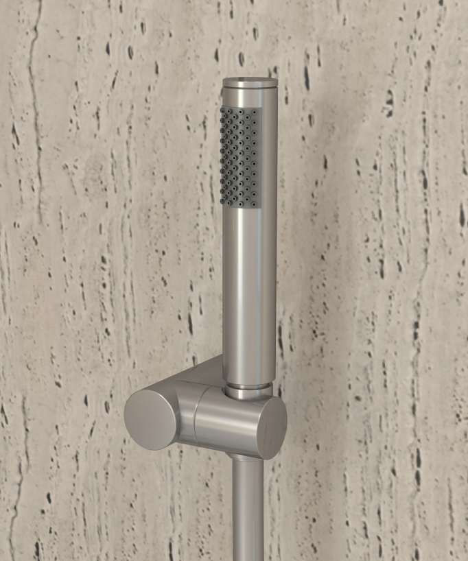 Mitigeur thermostatique de baignoire mural Nickel brossé - Corbeau