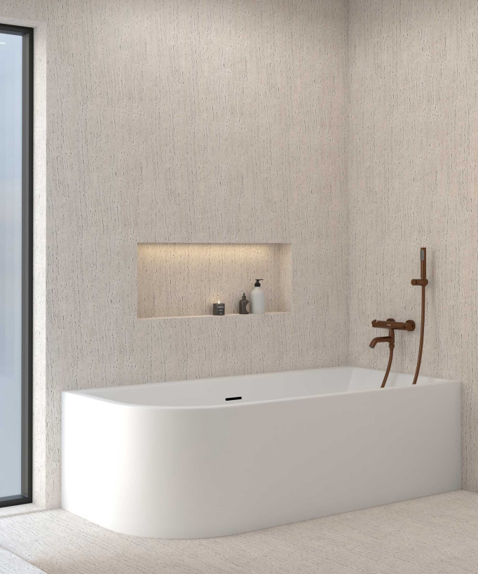 Mitigeur thermostatique de baignoire mural - Corbeau