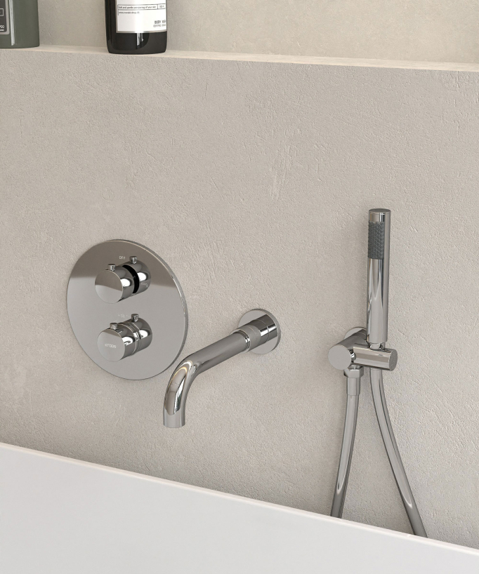 Mitigeur thermostatique de baignoire à encastrer - Corbeau