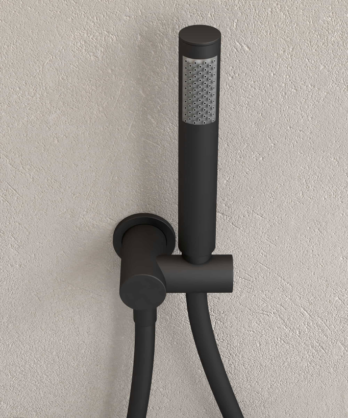 Mitigeur thermostatique de baignoire à encastrer Noir - Corbeau