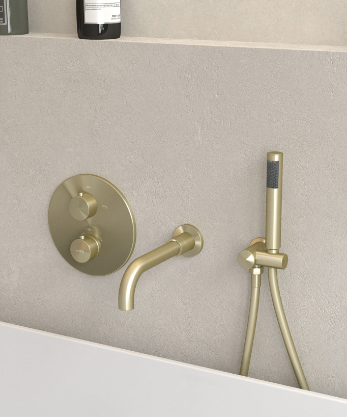 Mitigeur thermostatique de baignoire à encastrer - Corbeau