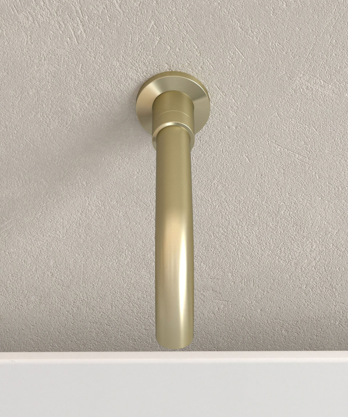 Mitigeur thermostatique de baignoire à encastrer Doré brossé - Corbeau